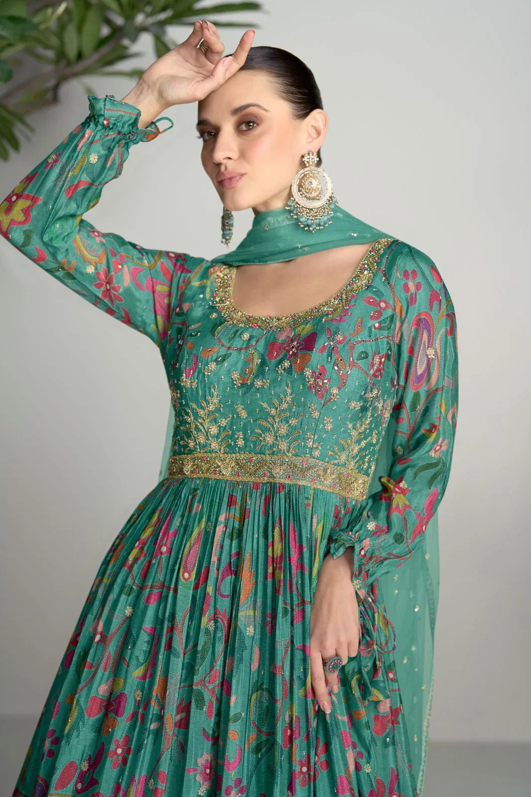 Anayah By Gulkayra Real Chinon Wedding Gown With Dupatta Wholesale Shop In Surat